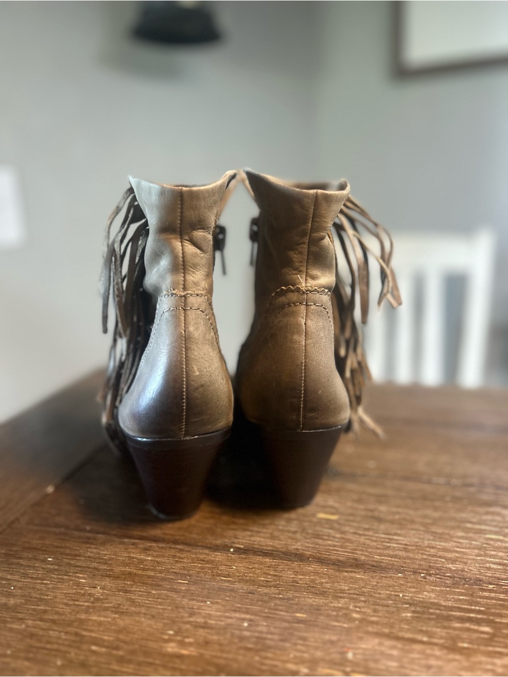 Sam Edelman leather fringe boots size 10 wide - Picture 4 of 12